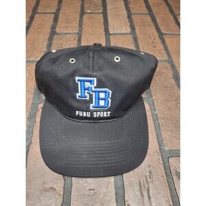 vintage y2k fubu Sport Strapback hat Black
